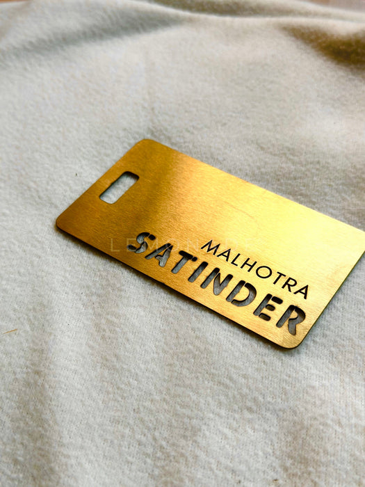 Personalized - Metal Luggage Tag - Standard - LemonadeLuxe Gifting