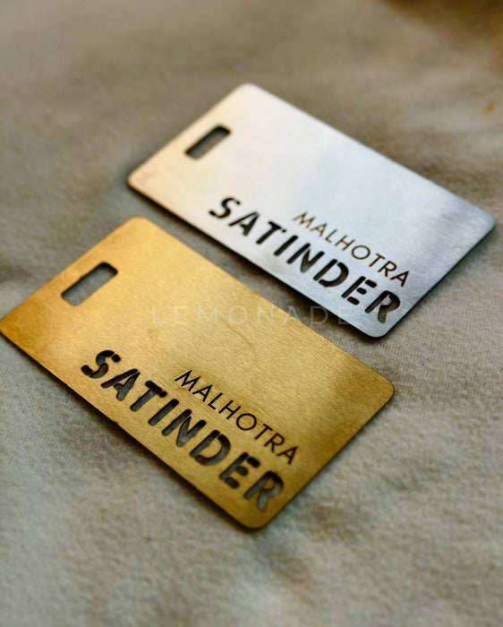 Personalized - Metal Luggage Tag - Standard - LemonadeLuxe Gifting