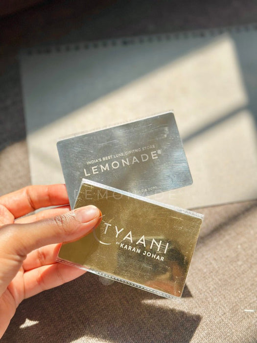 Personalized - Metal NFC Business Card | With Metal Card Holder - LemonadeStationery