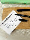 Personalized - Metallic Matte Black Ball Pen - LemonadeStationery