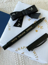 Personalized - Metallic Matte Black Ball Pen - LemonadeStationery