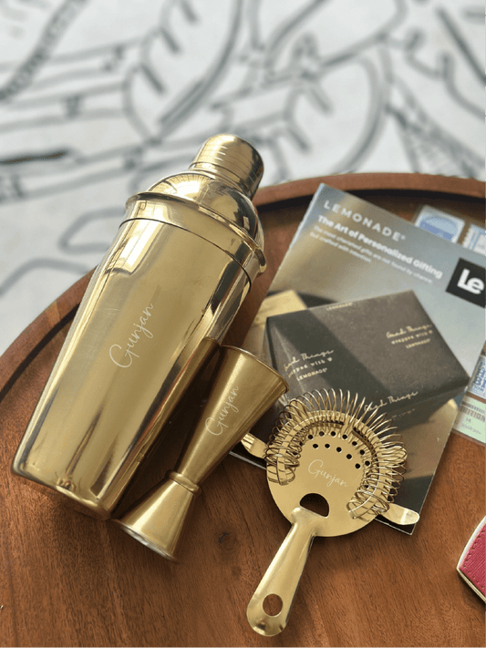 Personalised mini bar set gift hamper for home bar lovers
