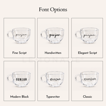 Personalized Mini Clear Mug - Lemonade
