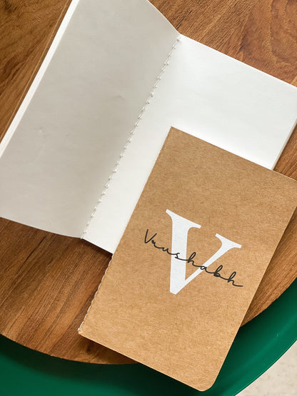 Personalized - Mini Kraft Book - Initial - LemonadeStationery