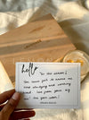 Personalized - Minimal Notecards - Hello - LemonadeStationery