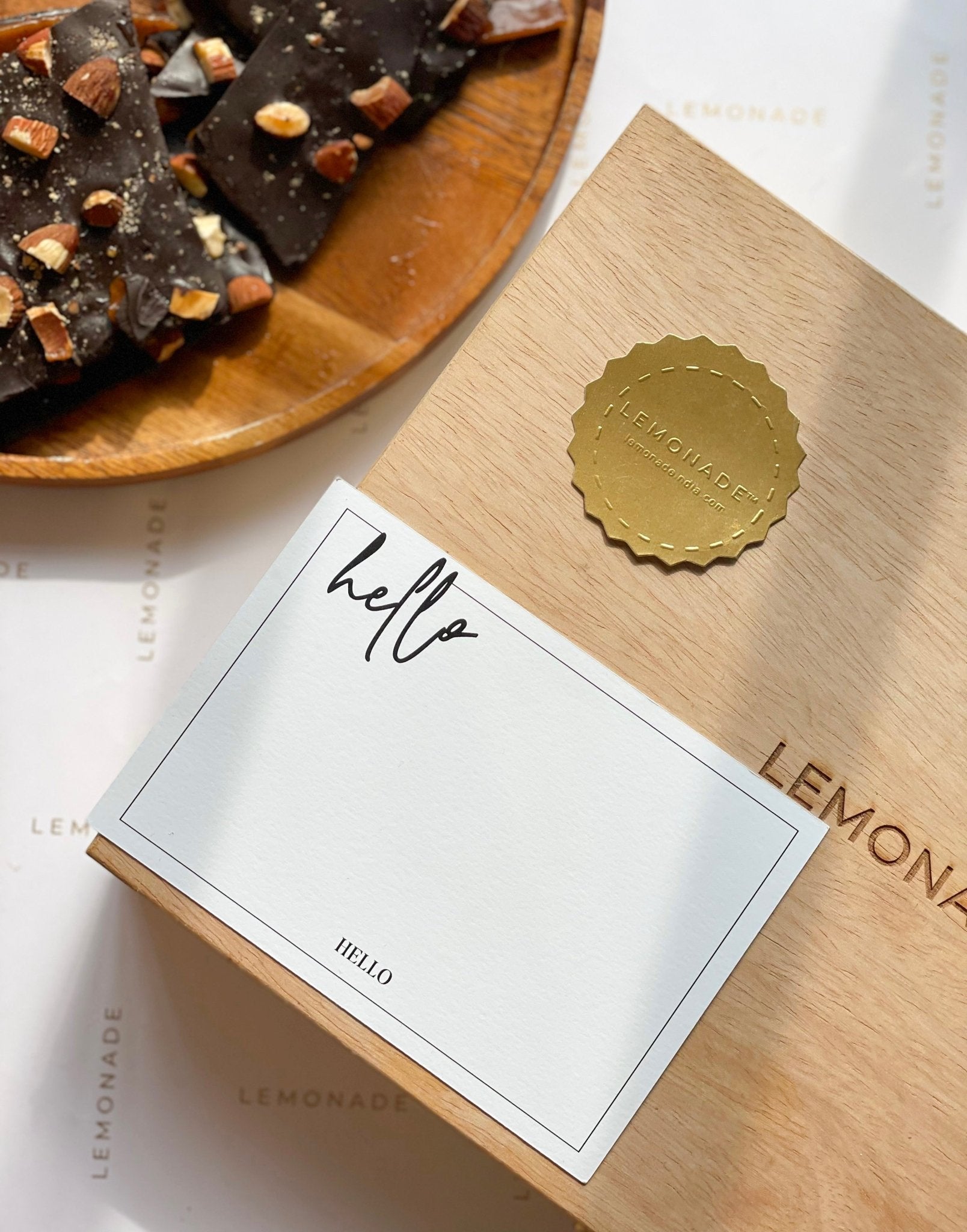 Personalized - Minimal Notecards - Hello - LemonadeStationery
