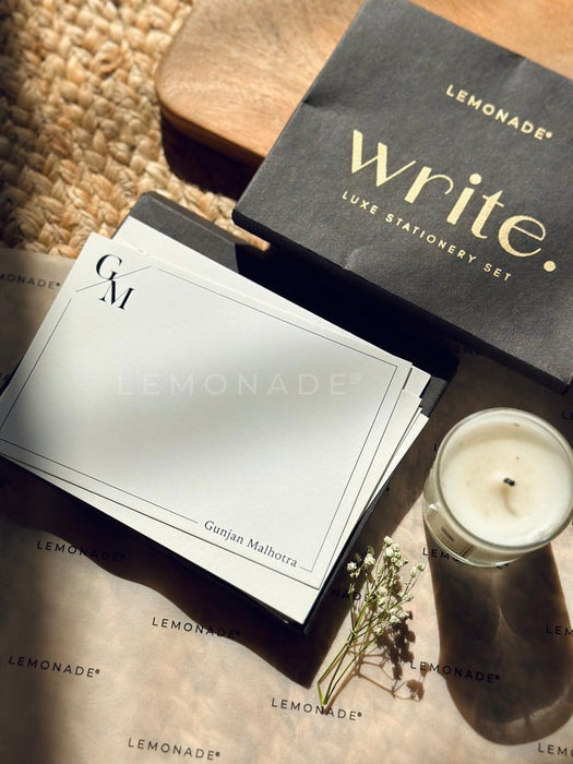 Personalized - Minimal Notecards - Initial - LemonadeStationery