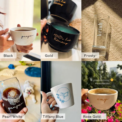 Mug font colour options