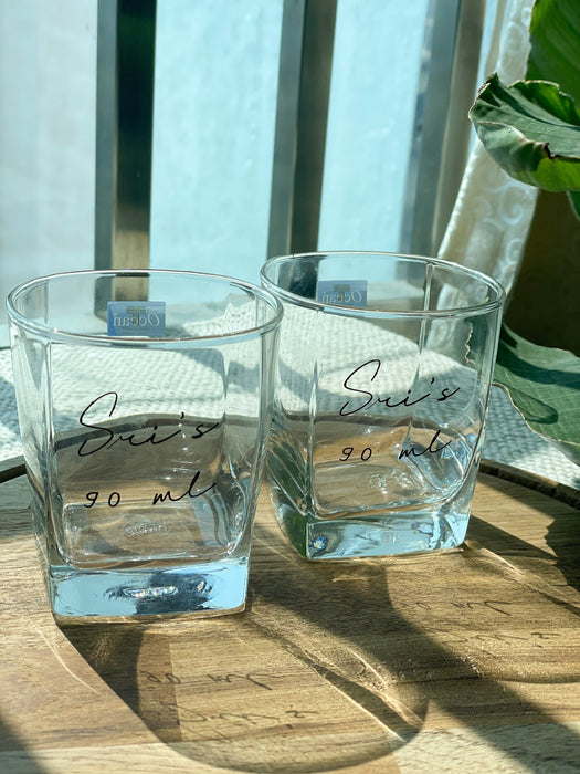 Personalized - Noir Whiskey Glass Duo - Set of 2 - LemonadeHome