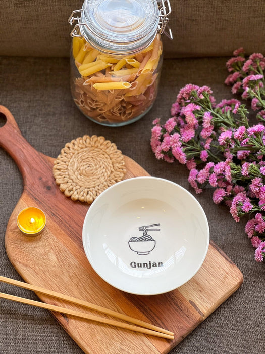 Personalized - Noodle Bowl with wooden chopsticks - LemonadeHome