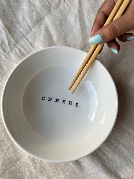 Personalized - Noodle Bowl with wooden chopsticks - LemonadeHome