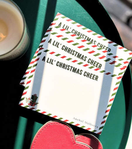 Personalized Notecards - A lil Christmas Cheer - Lemonade