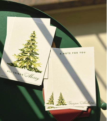 Personalized Notecards Dual Printed - Christmas - Lemonade