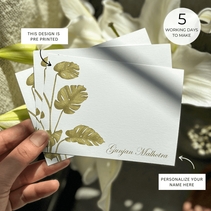 Personalized - Notecards - Evergreen - LemonadeStationery