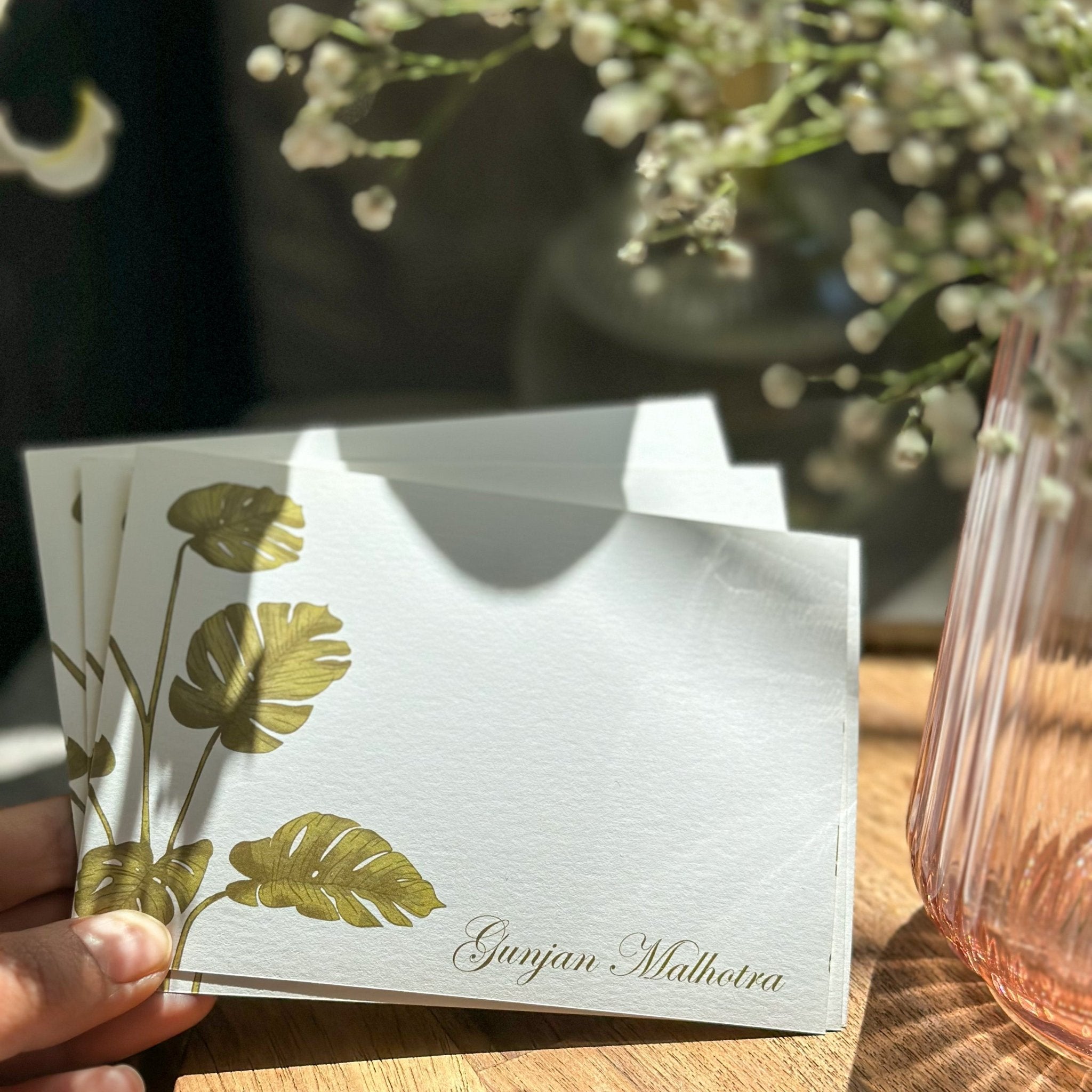 Personalized - Notecards - Evergreen - LemonadeStationery