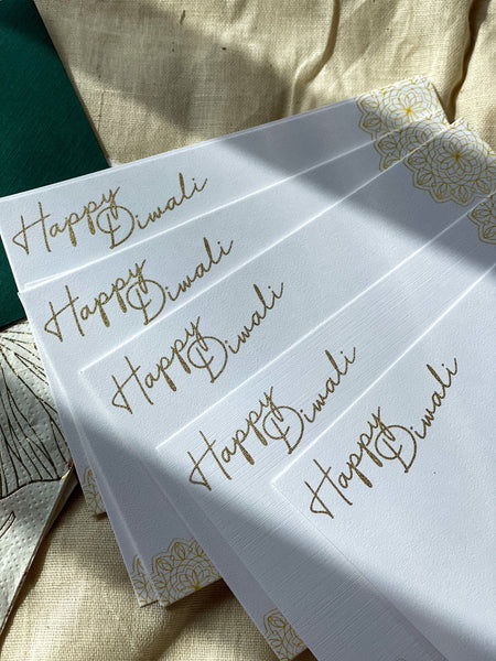 Personalized - Notecards - Happy Diwali - LemonadeStationery