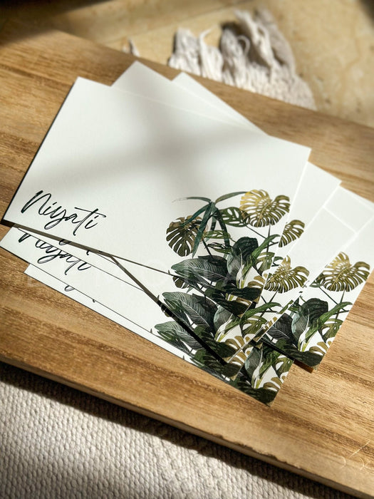 Personalized - Notecards - Monstera - LemonadeStationery