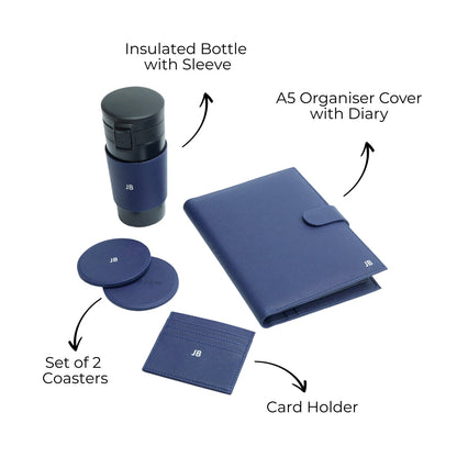 Personalized Office Gift Hamper - Vegan Leather - Lemonade