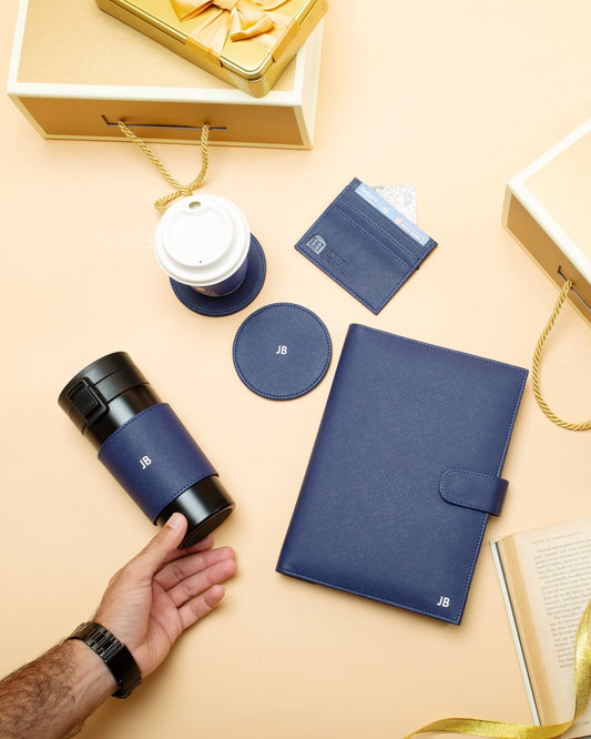 Personalized Office Gift Hamper - Vegan Leather - Lemonade
