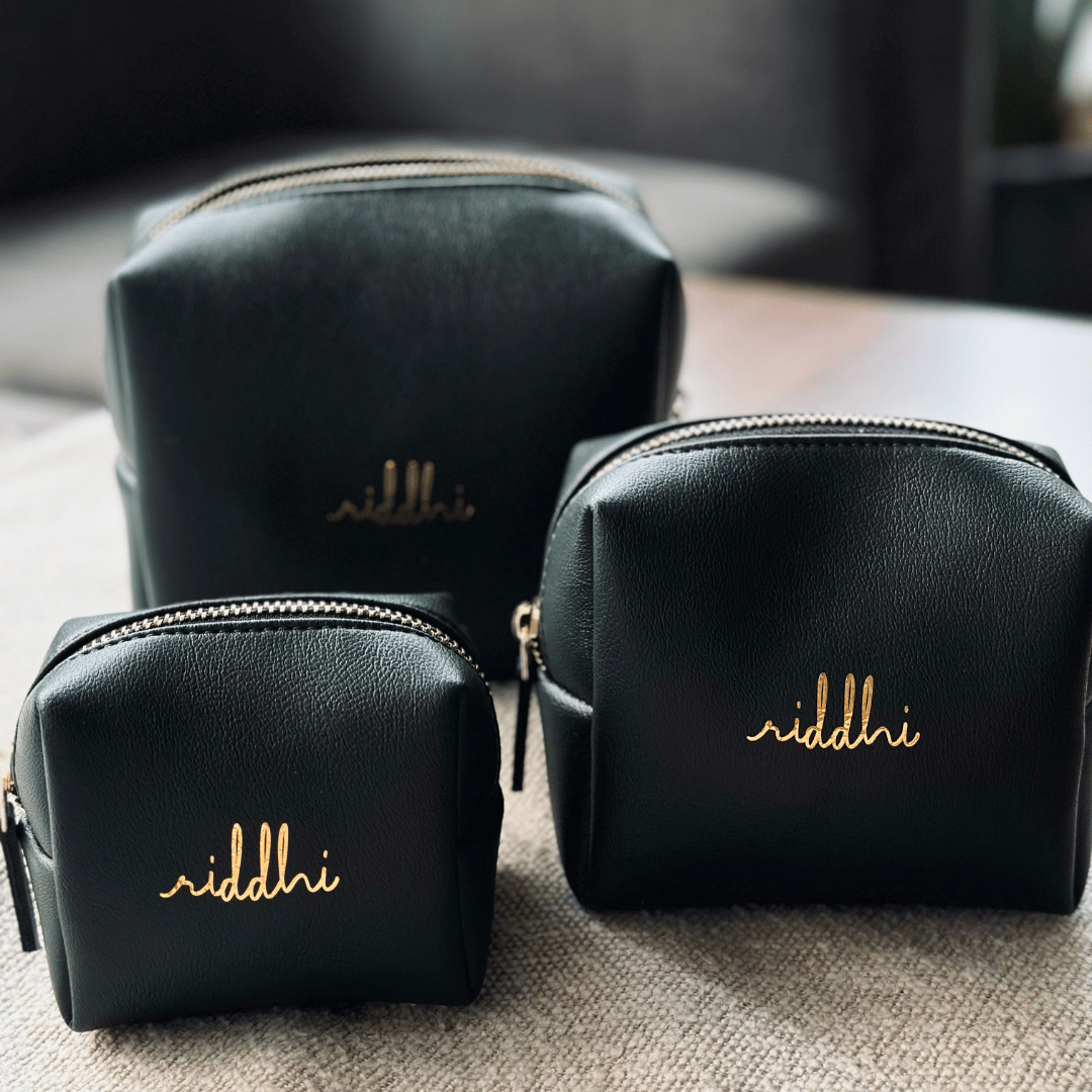 Personalized - Organizer Pouch Set of 3 | Vegan Leather - LemonadeLuxe Gifting