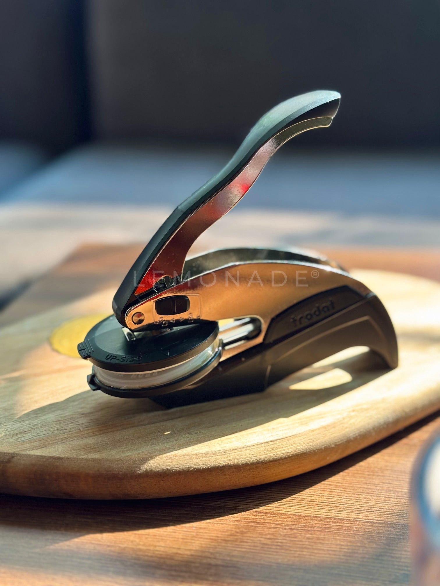 Personalized paper embosser set – custom embossing stamp for stationery, books, and branding by Lemonade