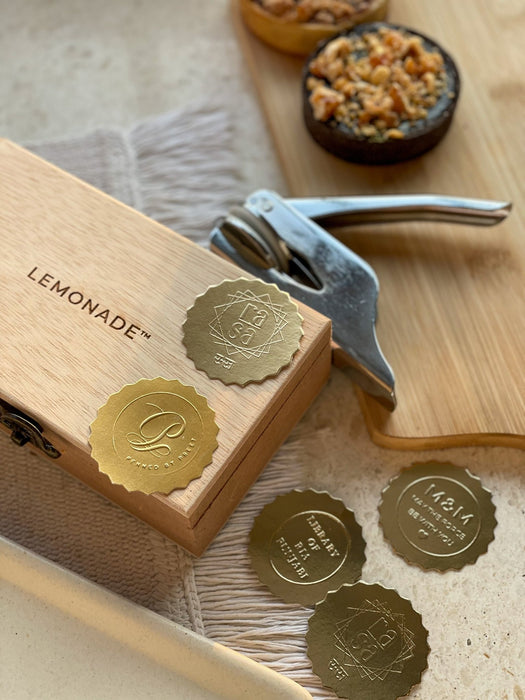 Personalized Paper Embosser Set | Custom Paper Embosser Set | Embossing Seal - LemonadeStationery