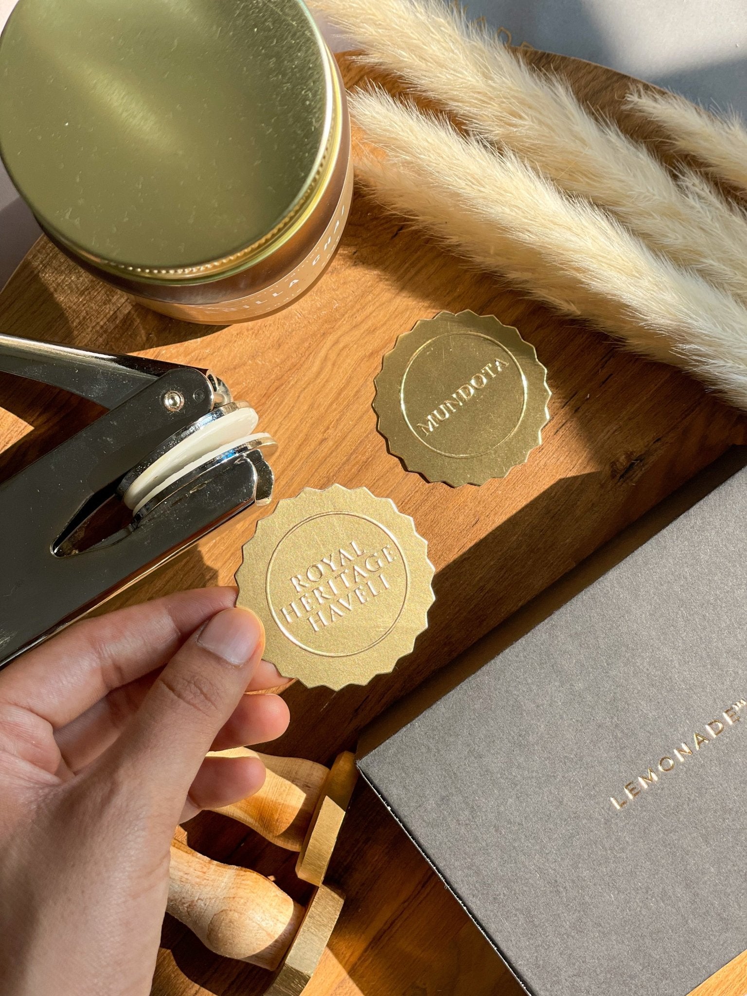Personalized Paper Embosser Set | Custom Embossing Seal Stamp - Lemonade