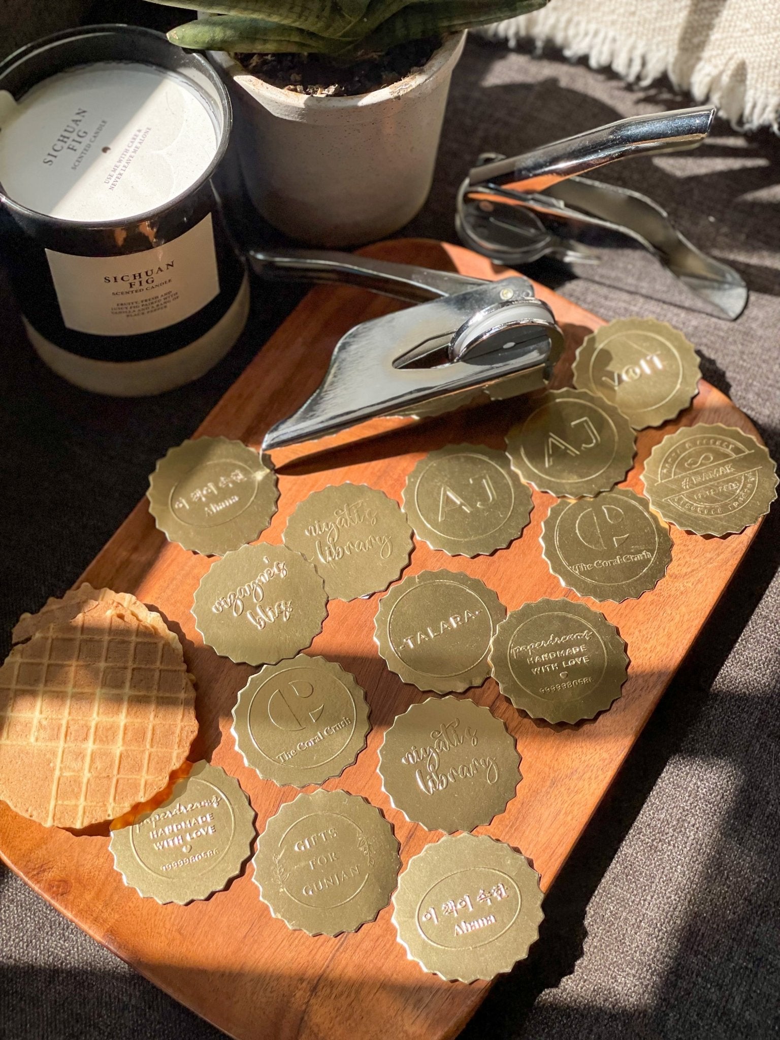 Personalized Paper Embosser Set | Custom Embossing Seal Stamp - Lemonade