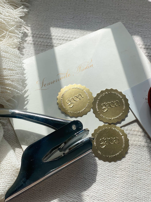 Personalized Paper Embosser Set | Custom Paper Embosser Set | Embossing Seal - LemonadeStationery