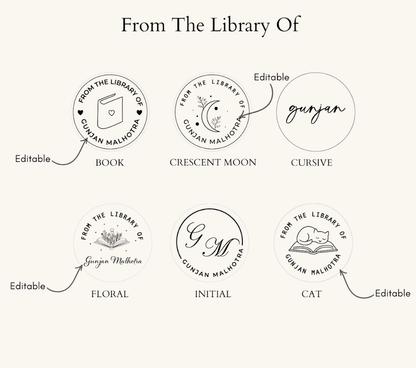 Personalized Paper Embosser Set - From the Library of | Book Embosser - LemonadeStationery