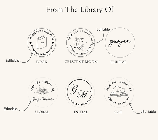 Personalized Paper Embosser Set - From the Library of | Book Embosser - LemonadeStationery