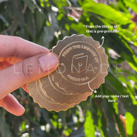 Personalized paper embosser set – custom embossing stamp for stationery, books, and branding by Lemonade