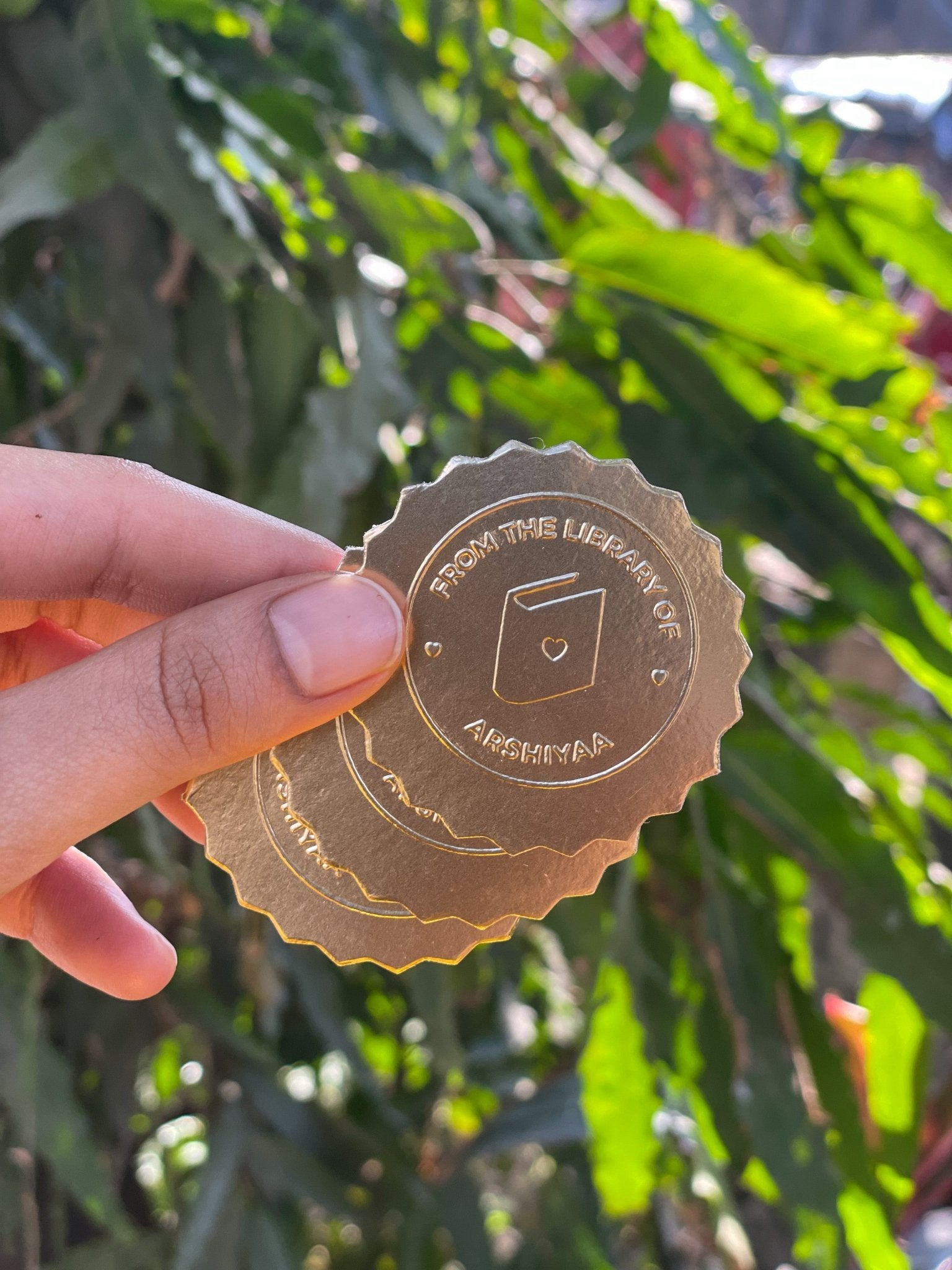 Personalized paper embosser set – custom embossing stamp for stationery, books, and branding by Lemonade