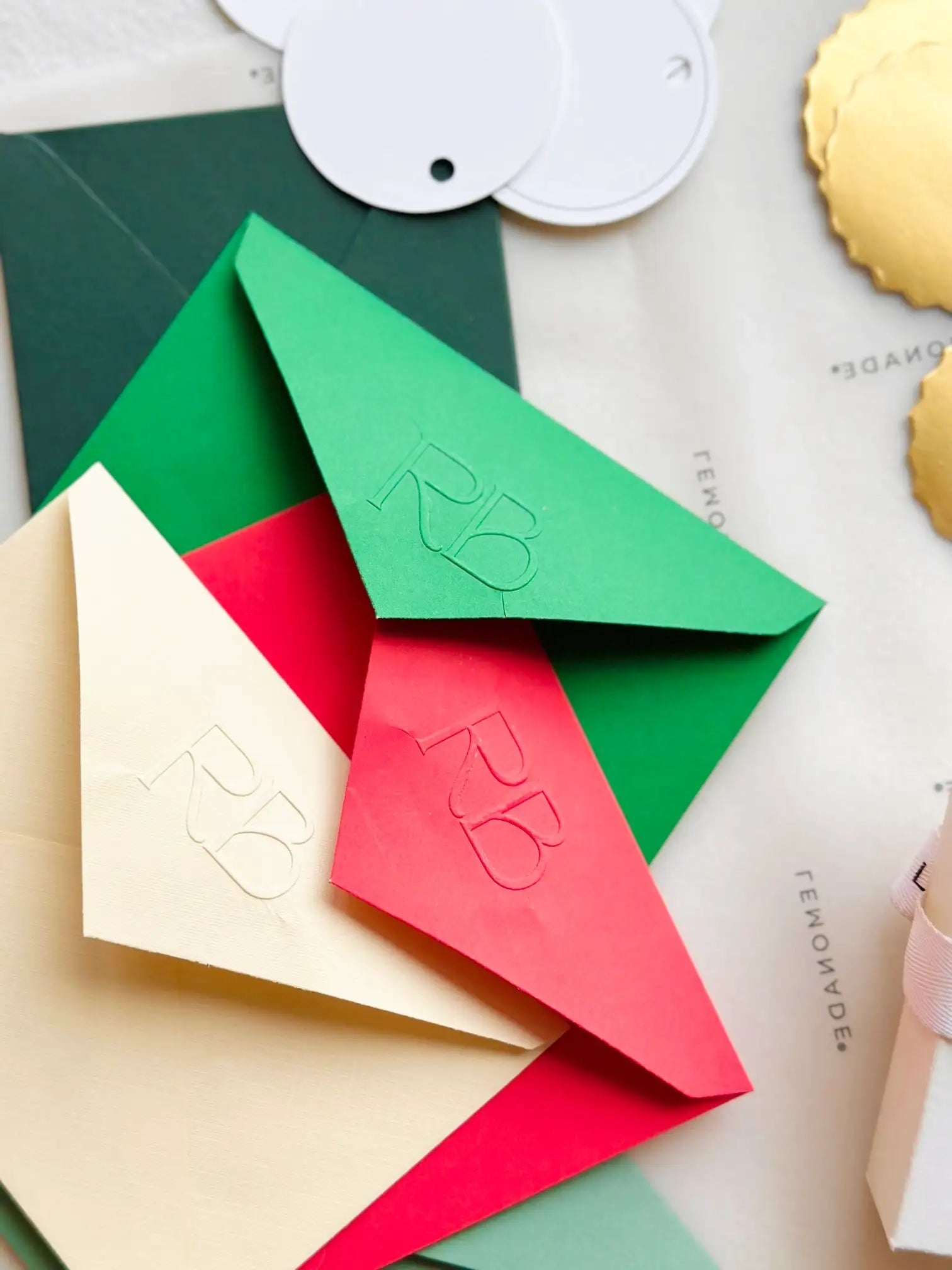 Personalized Paper Embosser Set - Initial - LemonadeStationery