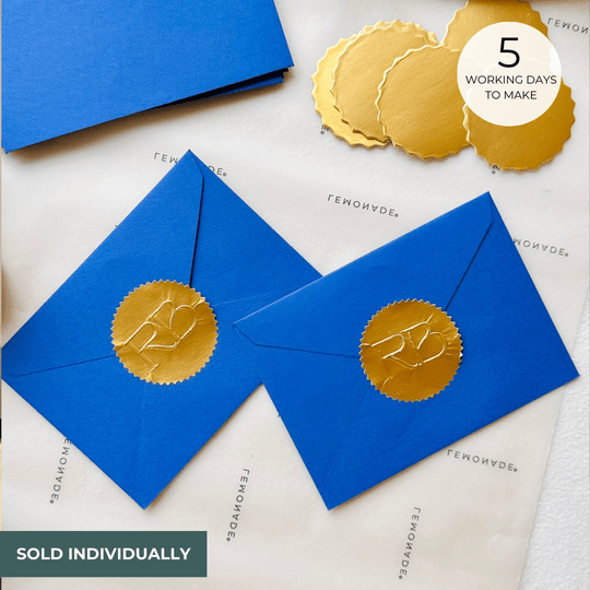 Personalized paper embosser set – custom embossing stamp for stationery, books, and branding by Lemonade