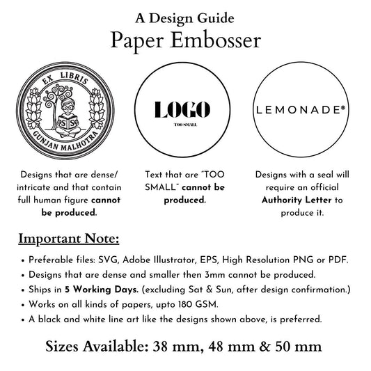 Personalized Paper Embosser Set - Logo | Common Seal - LemonadeStationery