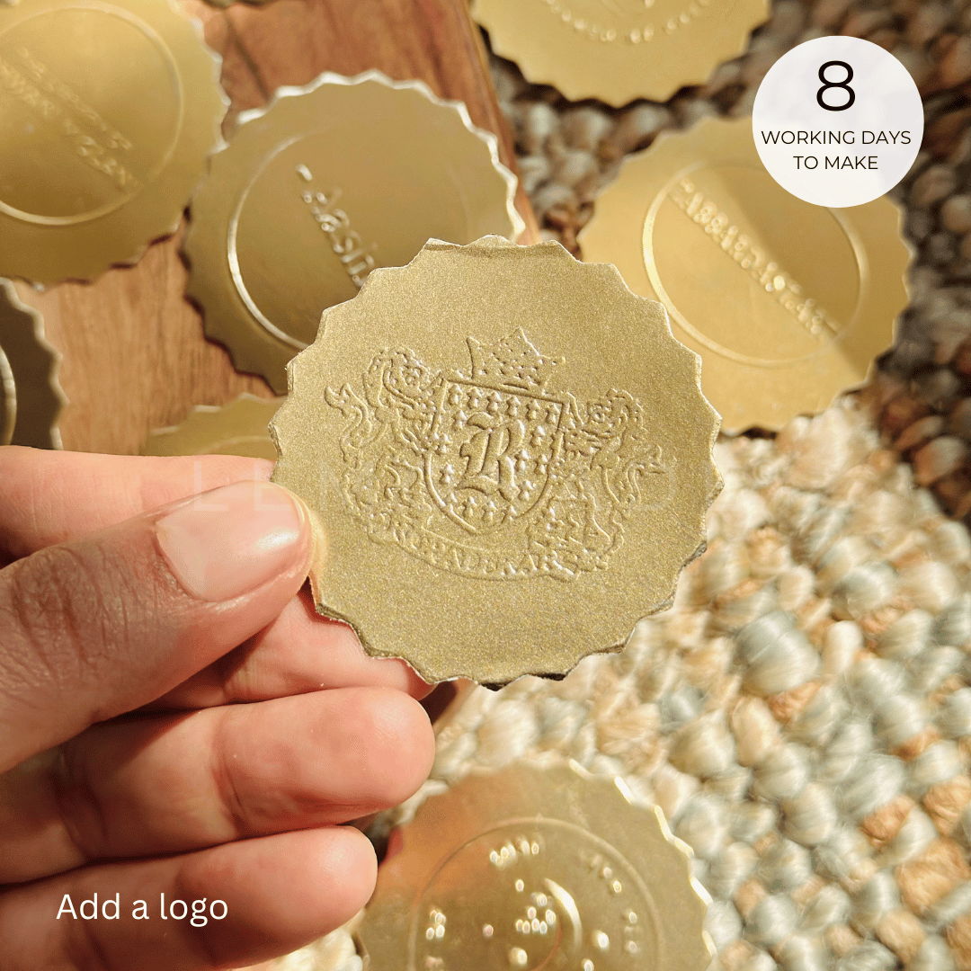 Personalized paper embosser set – custom embossing stamp for stationery, books, and branding by Lemonade