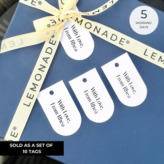 Elegant paper tags for premium gift boxes