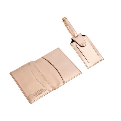 Personalized - Passport Cover & Luggage Tag Set | Vegan Leather - LemonadeLuxe Gifting