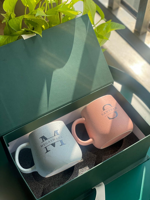 Personalized - Pastel Ceramic Coffee Mug Hamper - Initial - LemonadeHome