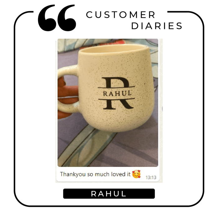 Personalized - Pastel Ceramic Coffee Mug - Initial - LemonadeHome