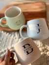 Personalized - Pastel Ceramic Coffee Mug - Initial - LemonadeHome