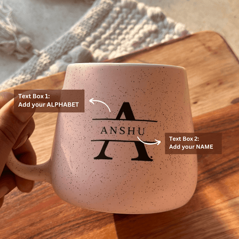 Personalized - Pastel Ceramic Coffee Mug - Initial