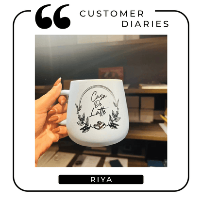 Customer review photo of personalized initial mug