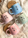 Personalized - Pastel Neu Ceramic Coffee Mug - Initial - LemonadeHome