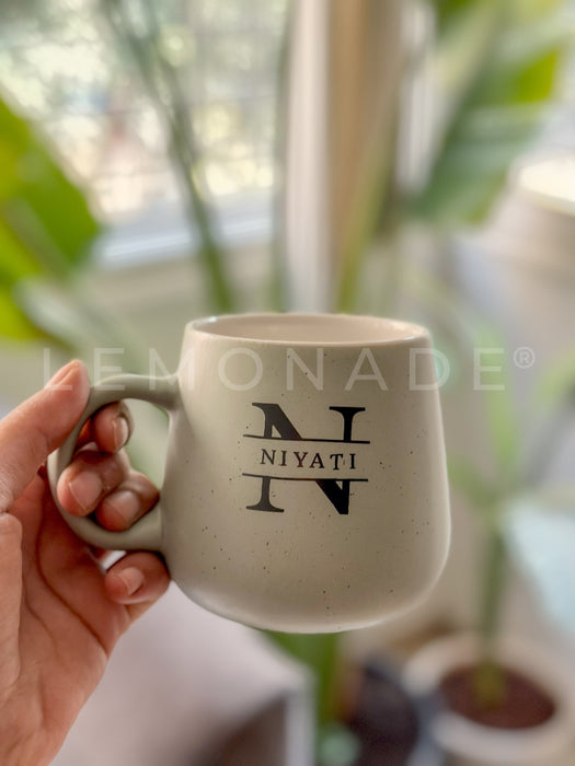 Personalized - Pastel Neu Ceramic Coffee Mug - Initial - LemonadeHome