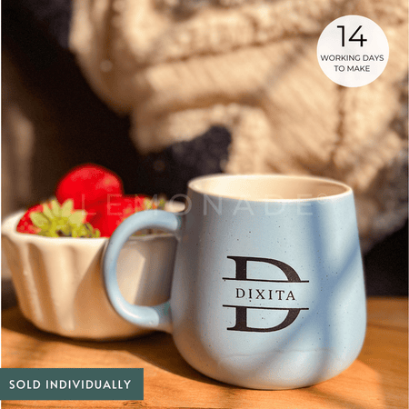 Personalized - Pastel Neu Ceramic Coffee Mug - Initial - LemonadeHome