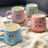 Personalized - Pastel Neu Ceramic Coffee Mug - Initial - LemonadeHome