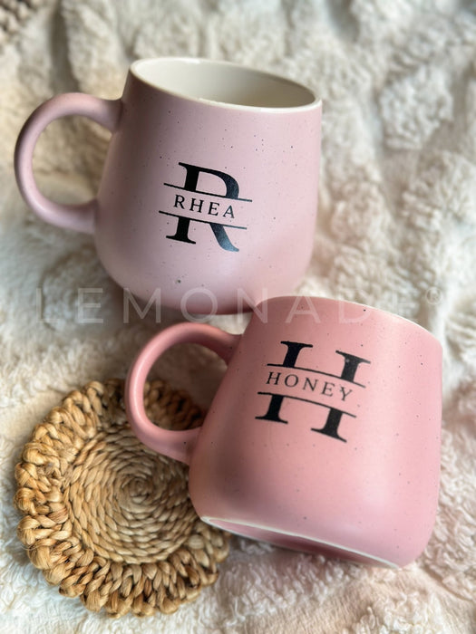 Personalized - Pastel Neu Ceramic Coffee Mug - Initial - LemonadeHome