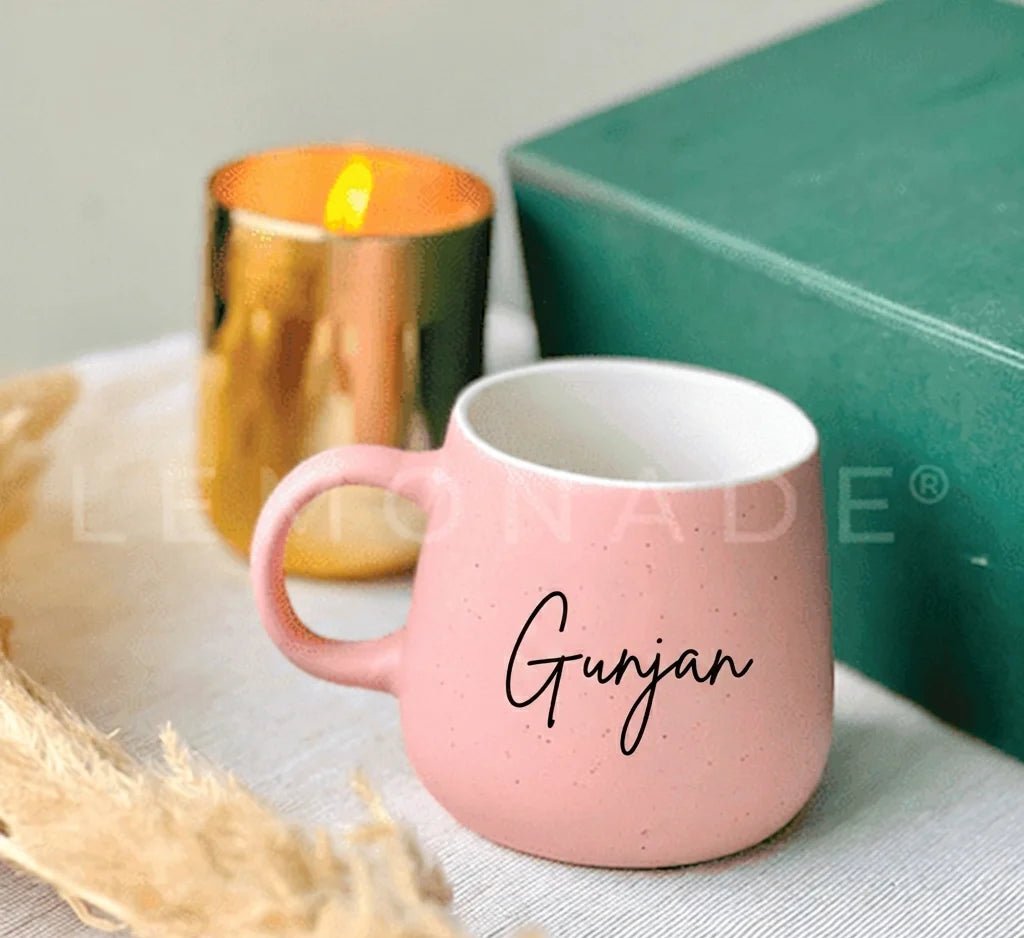 Luxury signature series coffee mug on home office desk